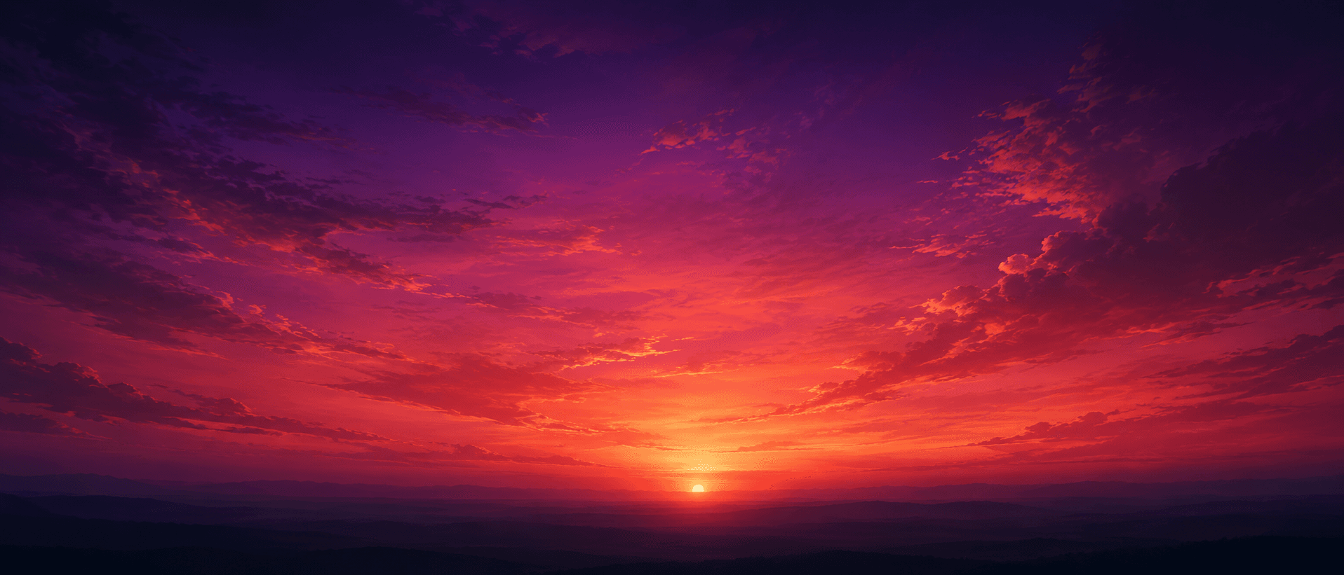 Beautiful sunset sky with vibrant colors